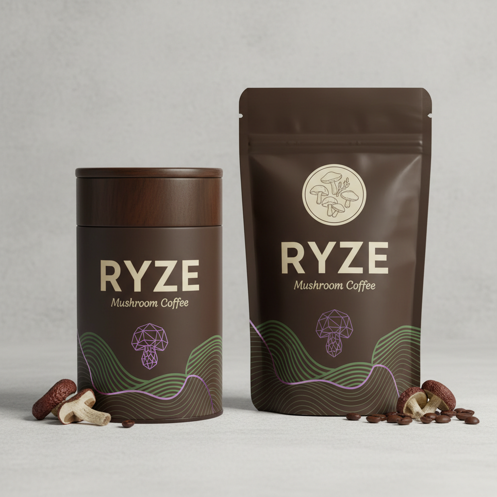 Ryze Mushroom Coffee Product Mockup
